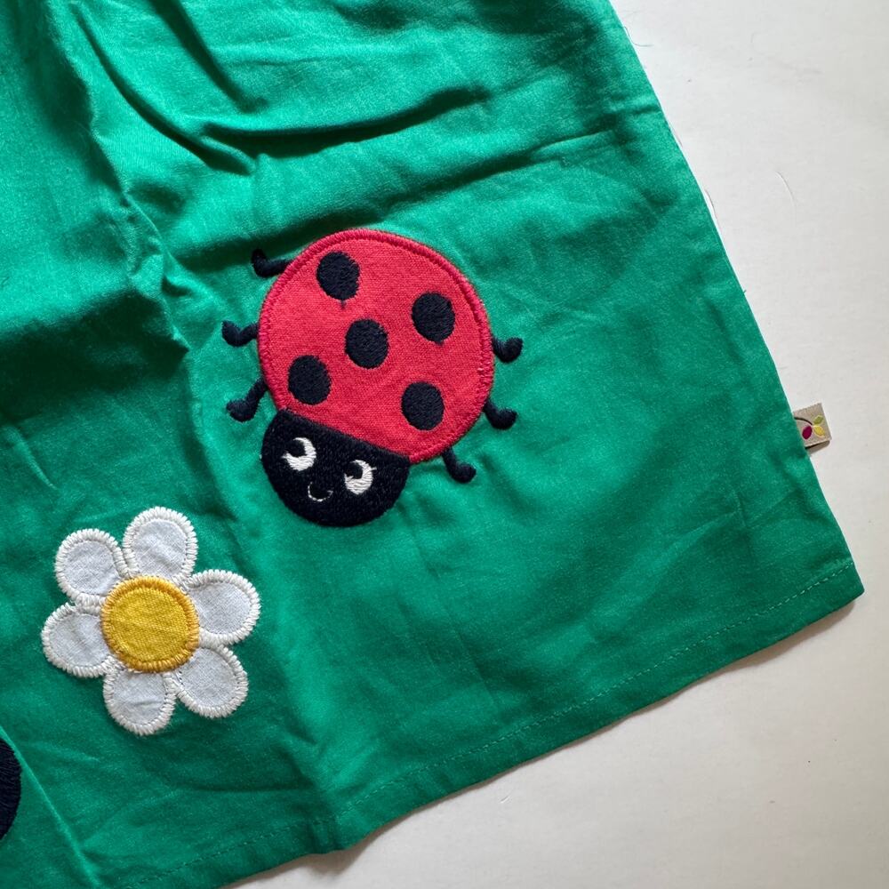 NWT Frugi organic green ladybug appliqué dress - Picture 4 of 5